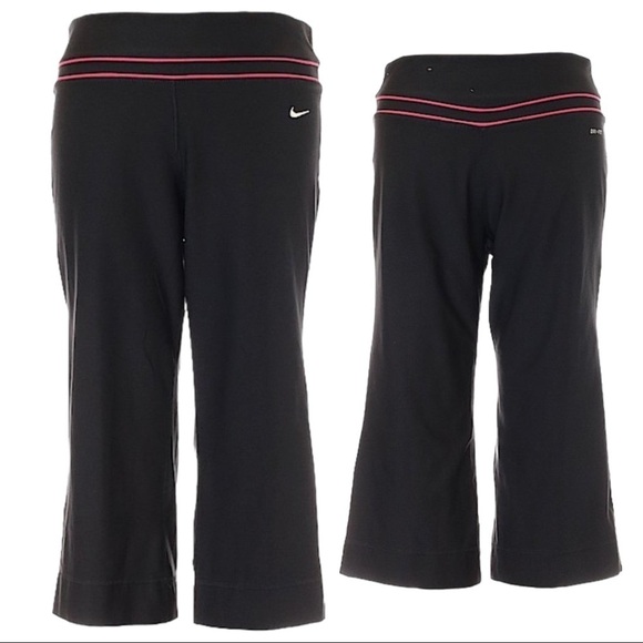 🌺 Nike Dri Fit Golf Black Activewear Capri Pants Size S - Picture 1 of 11